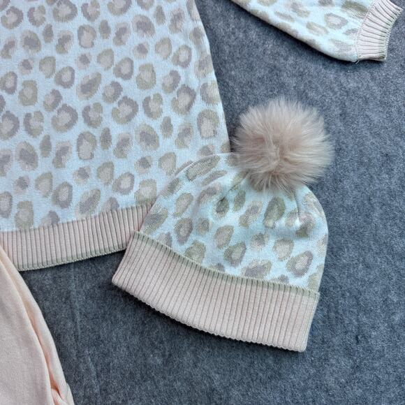 Cynthia Rowley 12M NWOT Baby Leopard Sweater Dress with Tights and Hat - Picture 2 of 6